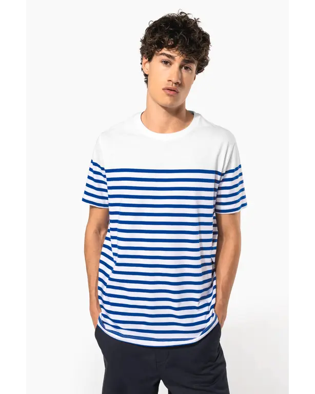 T-shirt maritiem ronde hals Bio