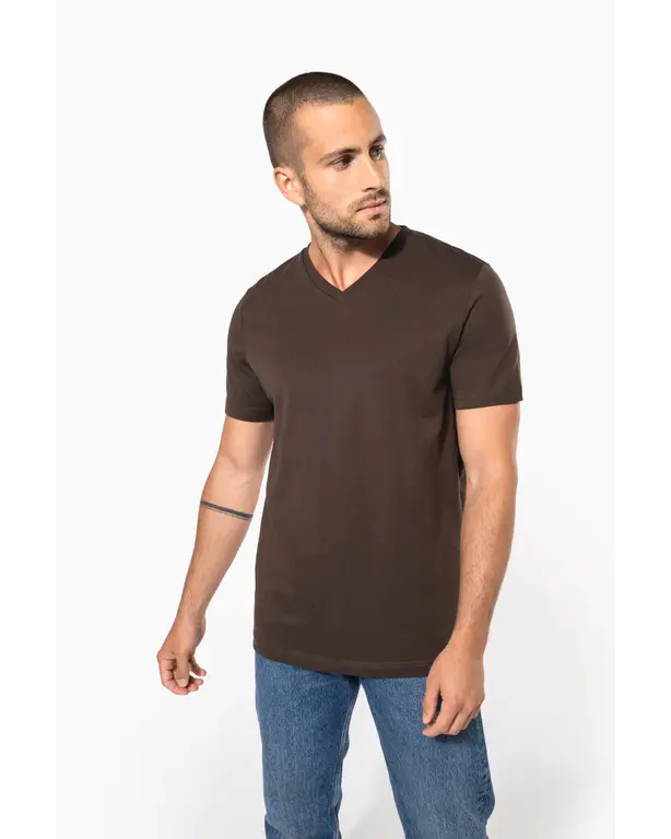 T-Shirt mit V-Ausschnitt und kurzen Ärmeln