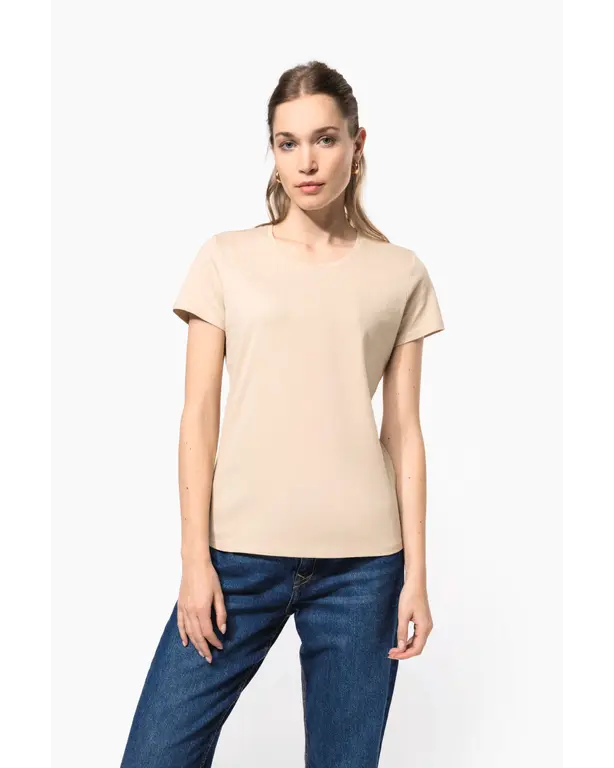 T-shirt met ronde hals en korte mouwen