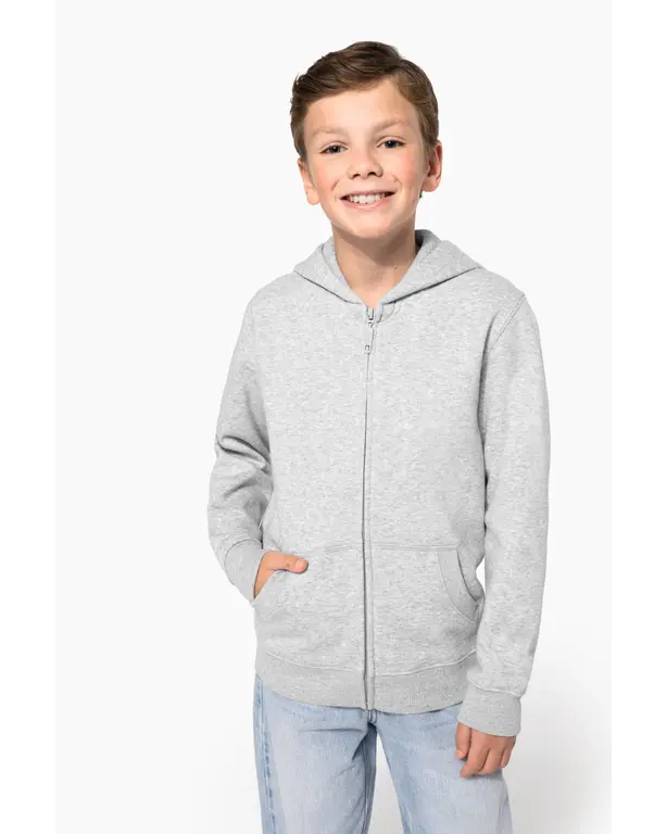 Recycelter Kapuzenpullover mit Reißverschluss