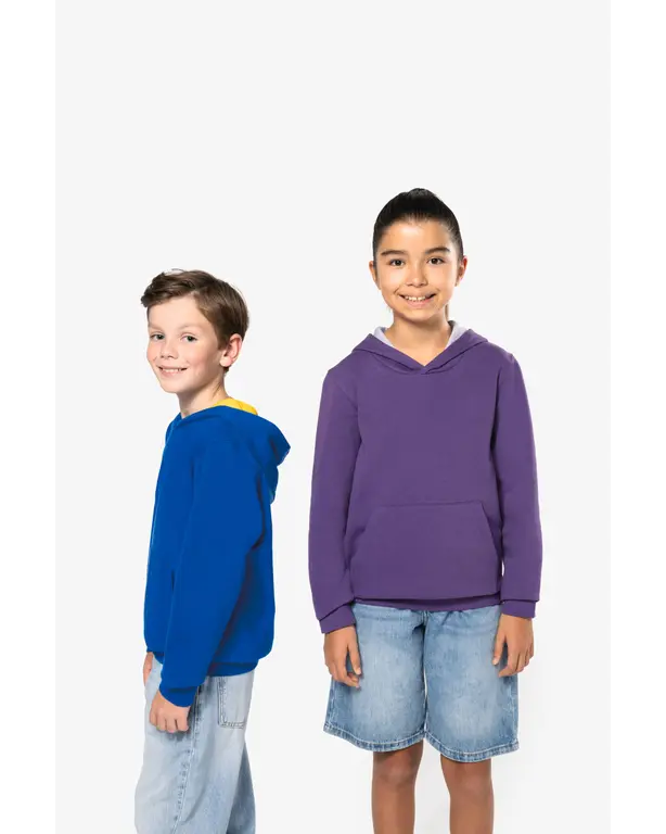 Sweatshirt met contrasterende capuchon