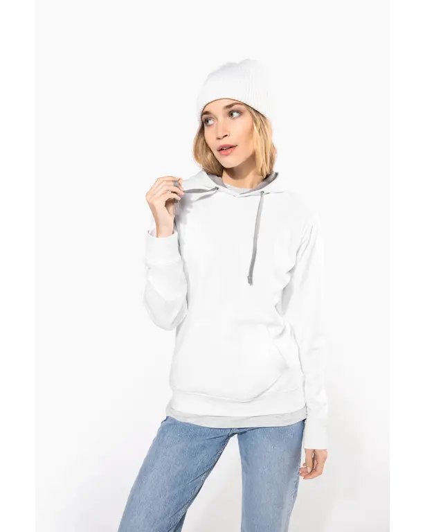 Sweatshirt met contrasterende capuchon