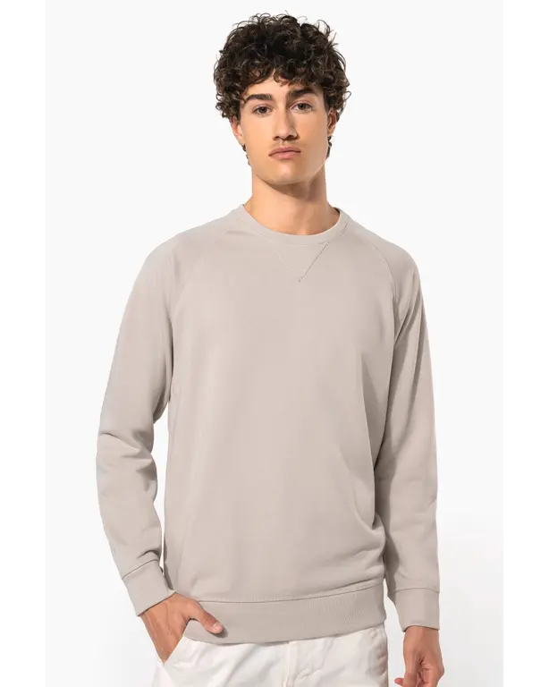 Bio Sweatshirt mit Rundhalsausschnitt und Raglanärmeln