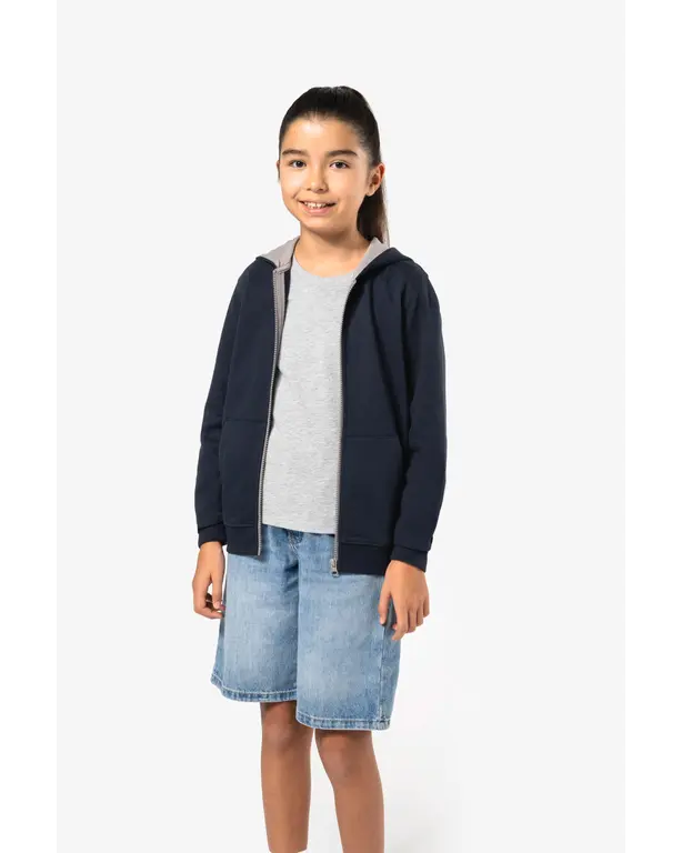 Sweatshirt met rits en capuchon