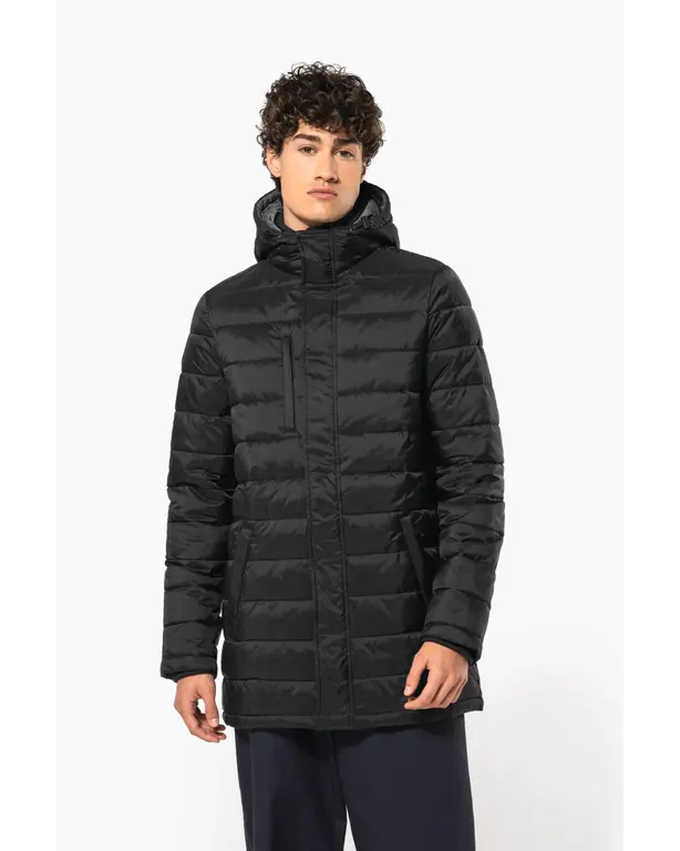 Lichte gewatteerde parka met capuchon