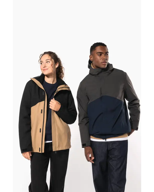 3-in-1 waterdichte parka met capuchon in twee kleuren