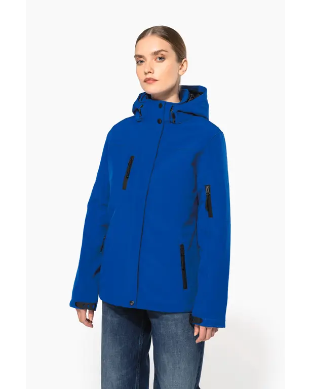 Parka softshell met gevoerde capuchon