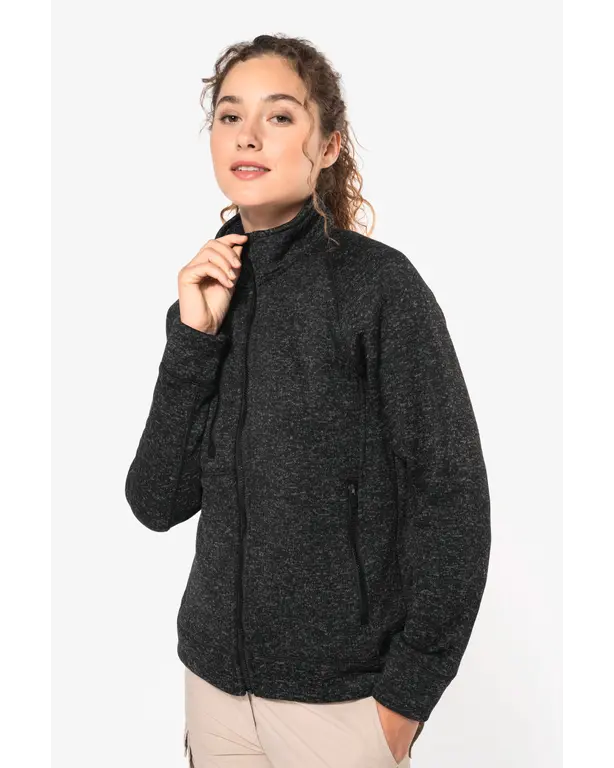 Gestreiftes Zip-Jacke