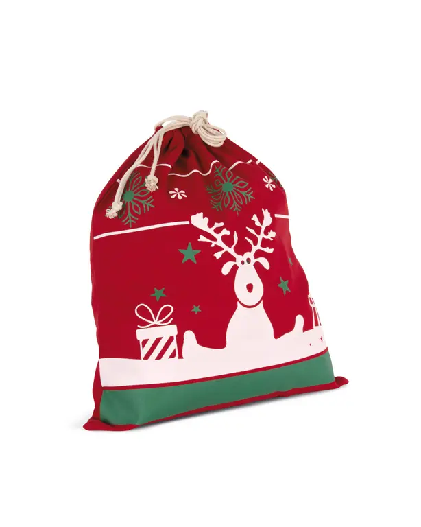 Kerstmotief trekkoord tas
