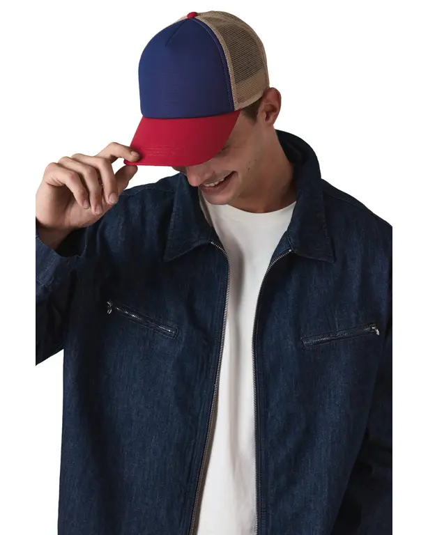 Trucker cap 5 panel van canvas katoen