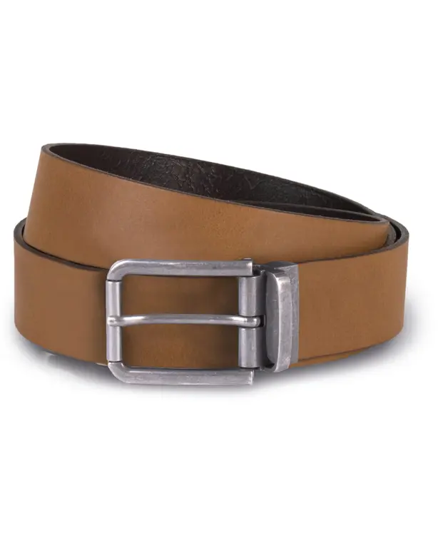 Ceinture en cuir à bord franc - 35 mm