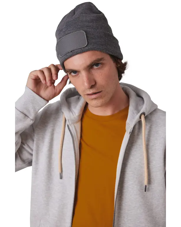 Recycled Beanie with Patch and Thinsulate™ Lining