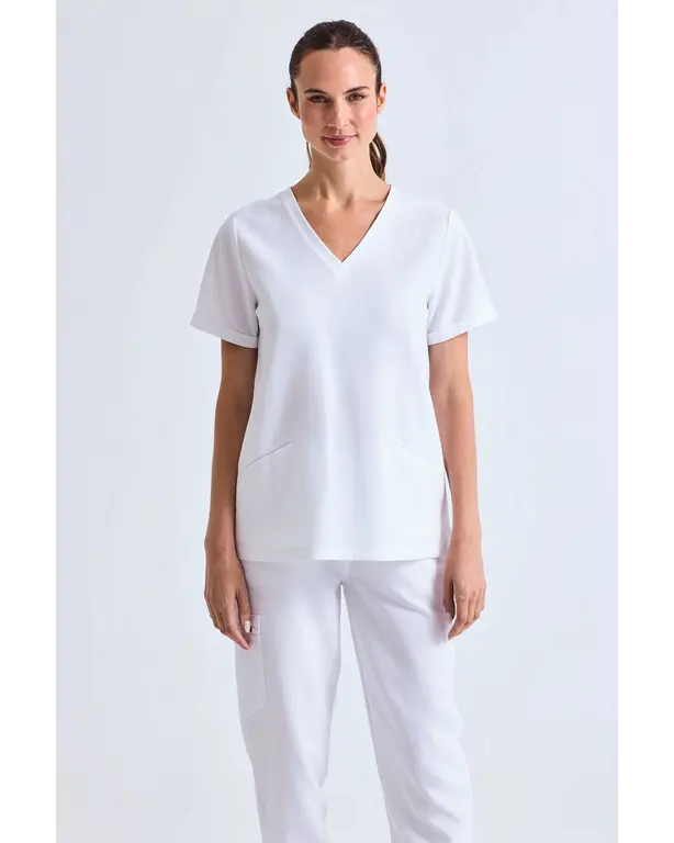 Stretch tuniek met korte mouwen