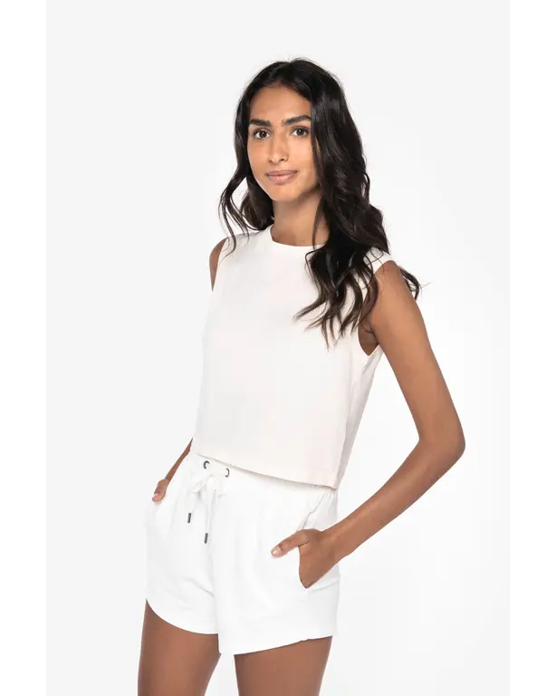 Eco-vriendelijk crop top zonder mouwen