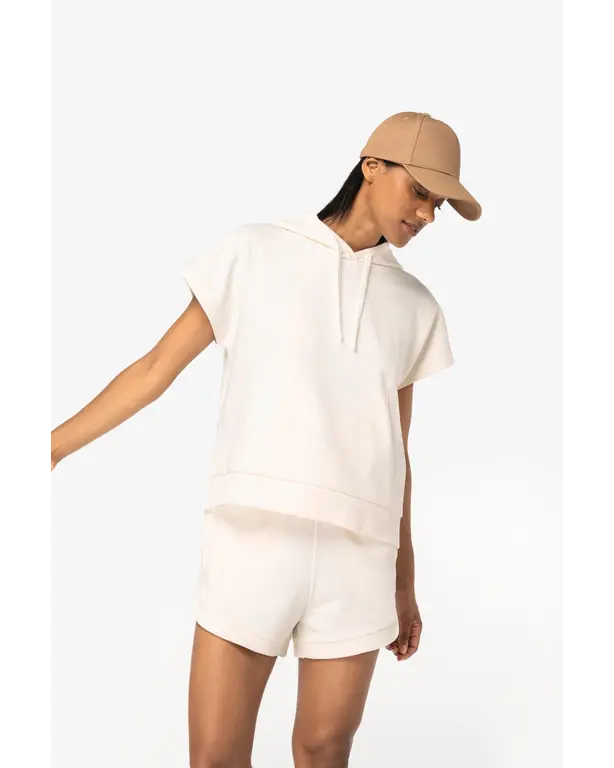 Oversized umweltfreundlicher Kapuzenpullover ohne Ärmel