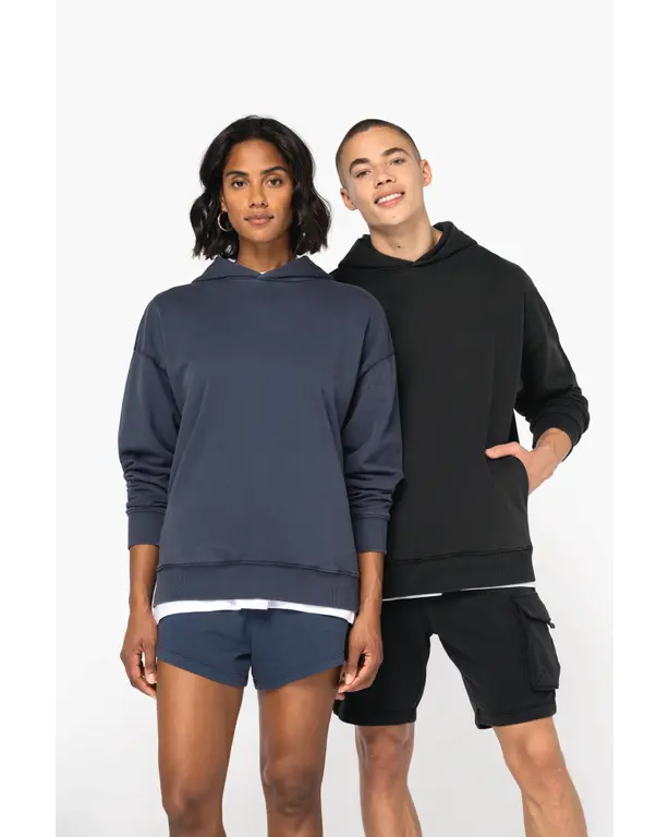Oversized gewaschener Hoodie aus Bio-Baumwolle