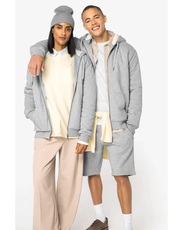 Ökologischer Sweatshirt mit Reißverschluss und Sherpa-Futter