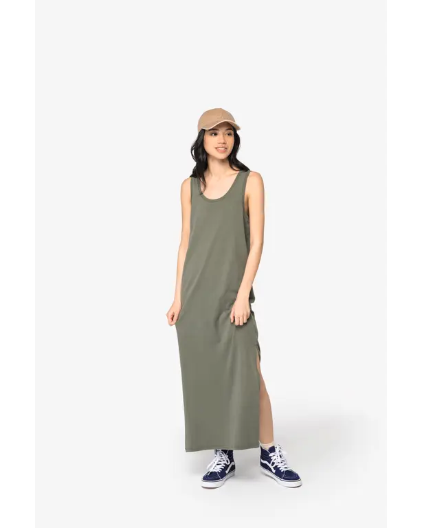 Ecoresponsable gewaschene Jersey-Kleid