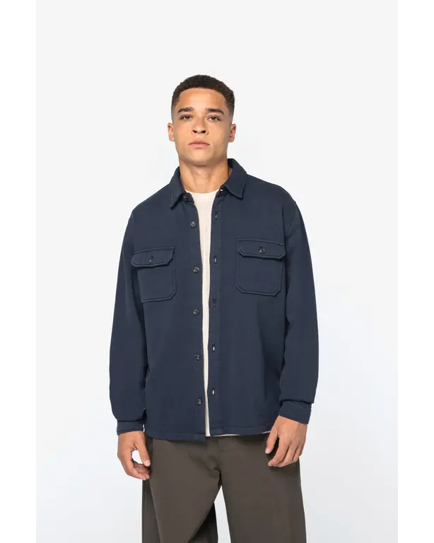 Ecoresponsabele gewassen fleece-overhemd