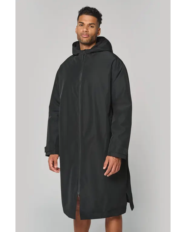 Lange parka met sherpa voering