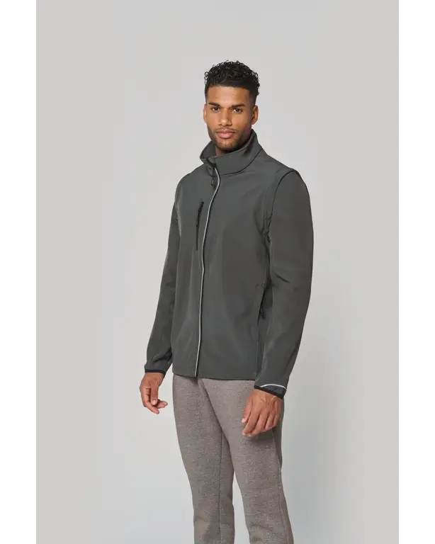 Softshell-Sportjacke mit abnehmbaren Ärmeln