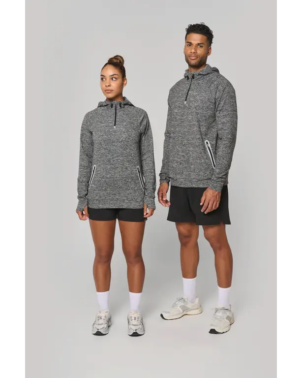 Sweatshirt met capuchon 1/4 zip sport