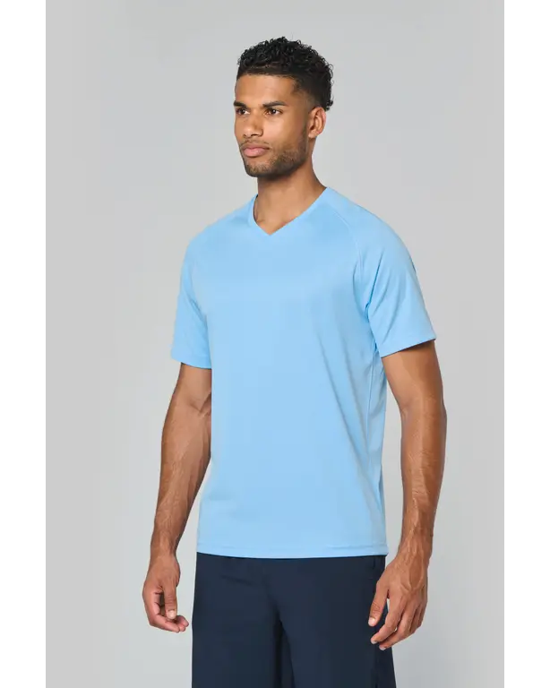 Sport T-Shirt mit kurzen Ärmeln V-Ausschnitt