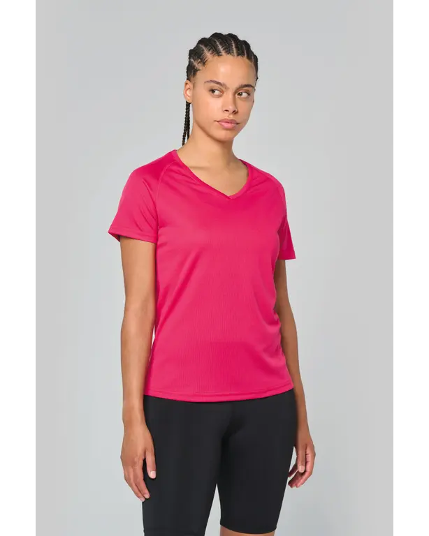 Sport T-shirt met korte mouwen V-hals