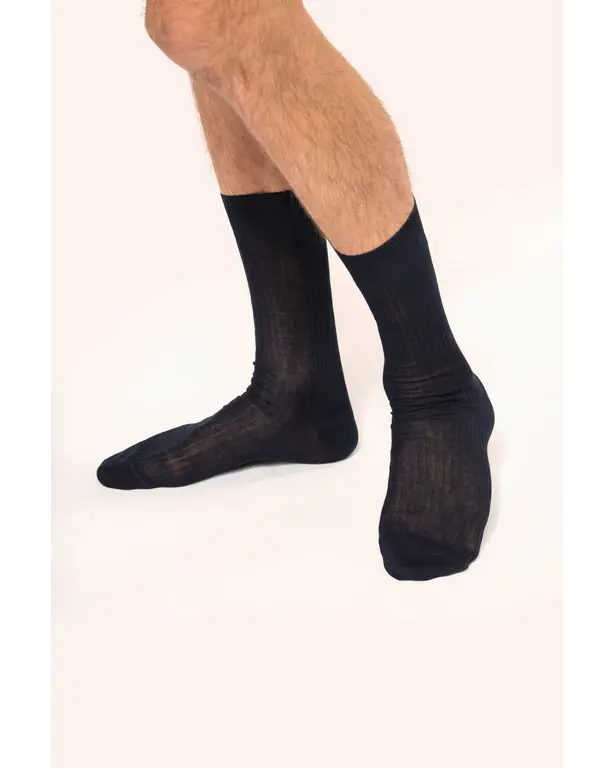 Baumwoll-Ripp-Socken 4x2 Schottengarn