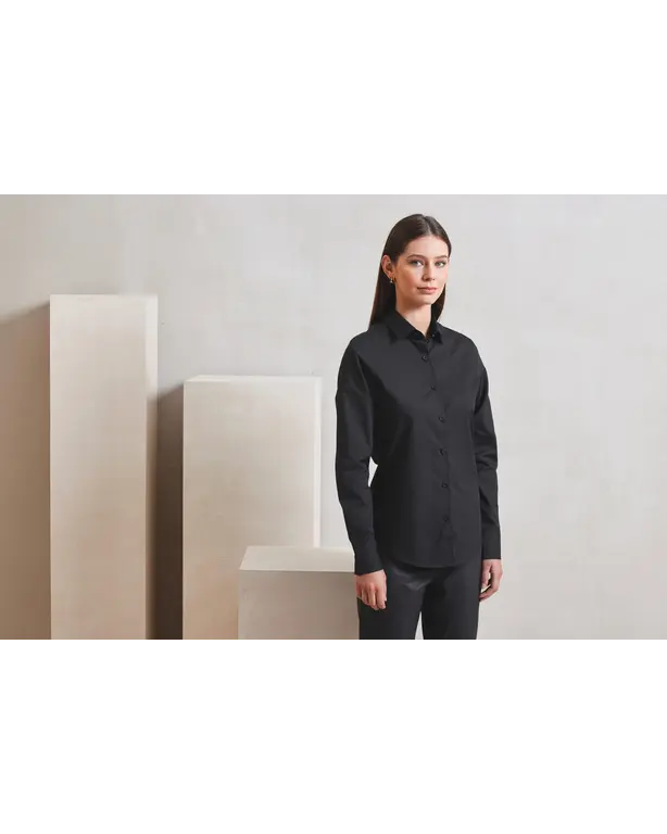 Popeline RECYCLIGHT Bluse mit langen Ärmeln