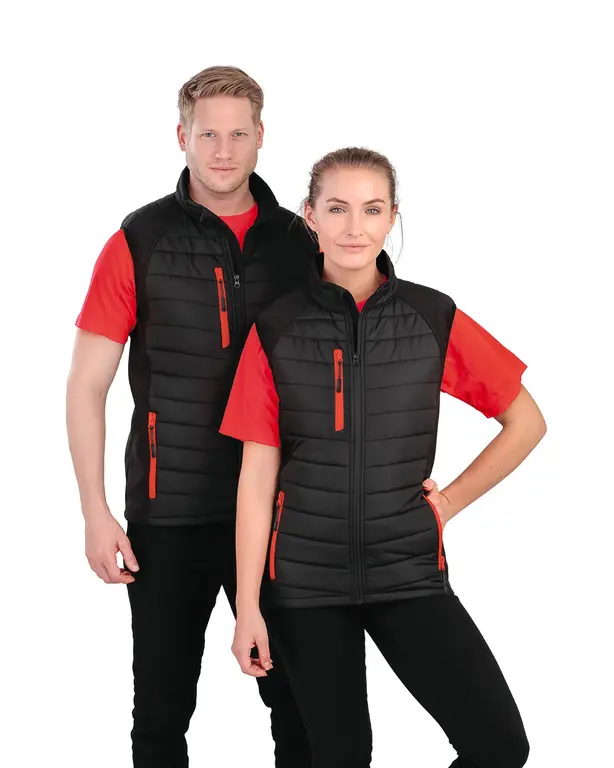 Gerecycelte wattierte Softshell-Weste black compass