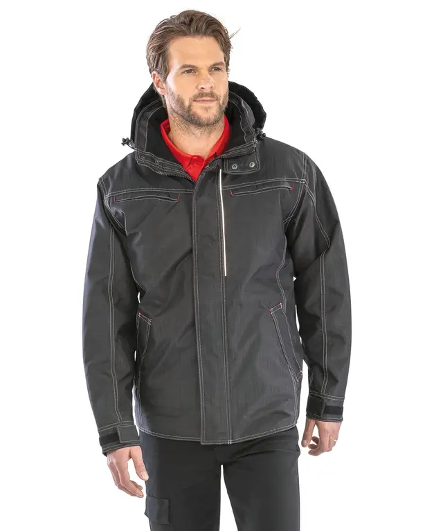 Robuste Parka Denim-Effekt