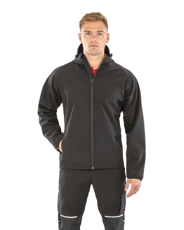 Veste softshell recyclée 3 couches à capuche