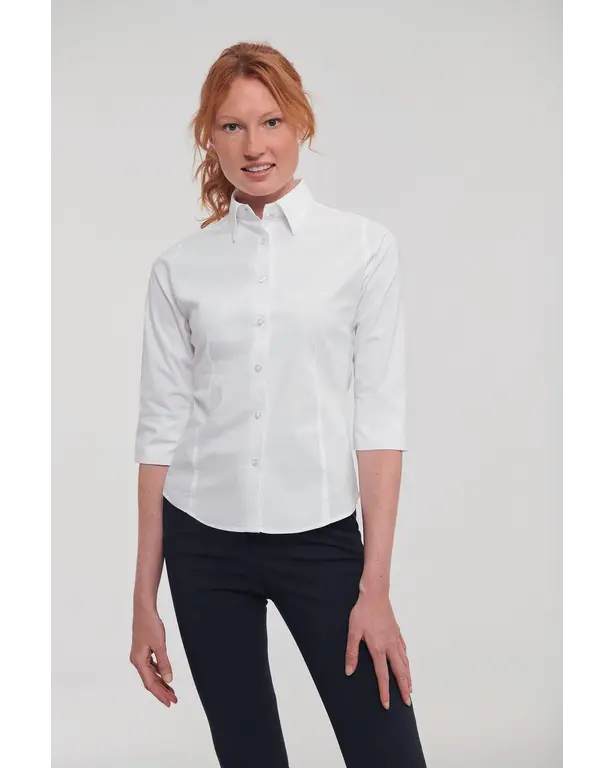 Fitted Bluse mit 3/4-Ärmeln