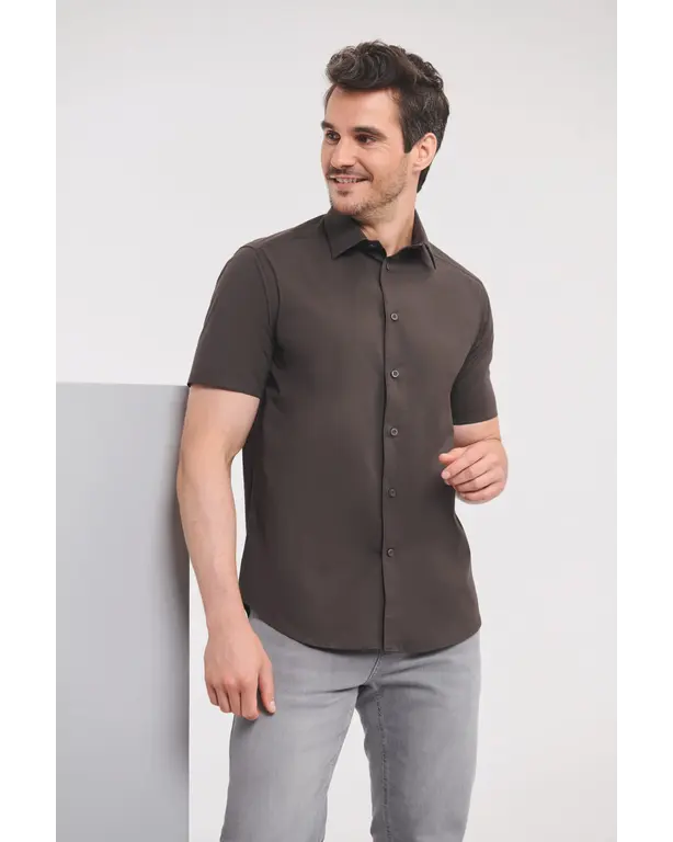 Fitted korte mouwen shirt