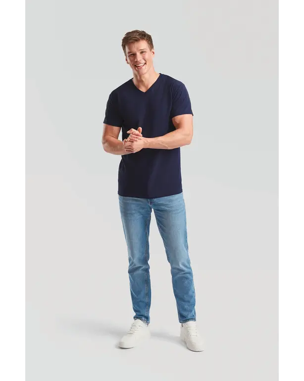V-Ausschnitt T-Shirt Valueweight