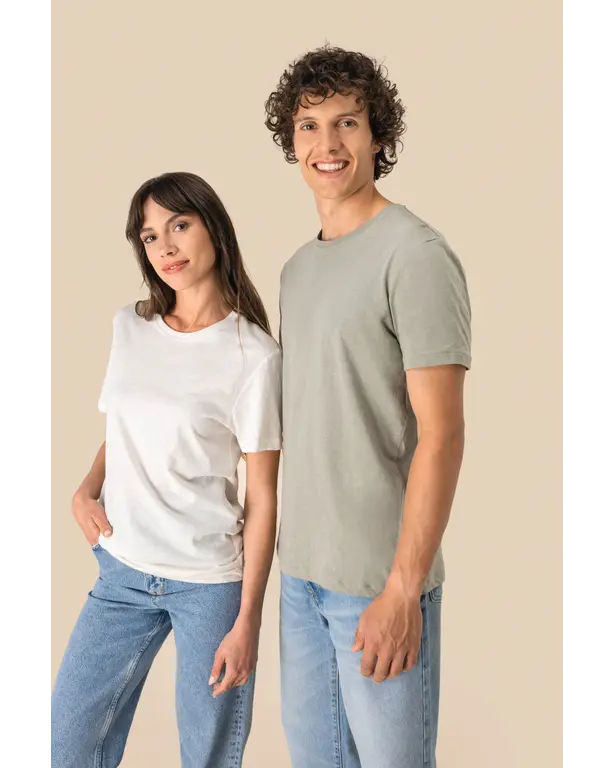 Ecoresponsabel T-shirt van biologisch katoen en linnen