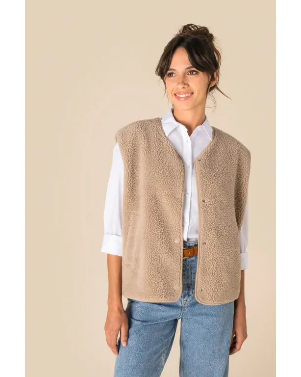 Sherpa zonder mouwen vest