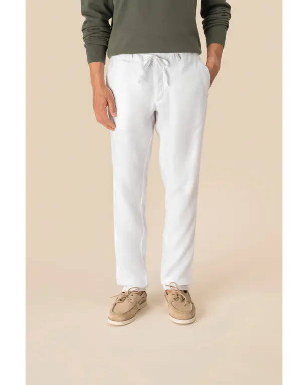 Verbleekt linnen broek