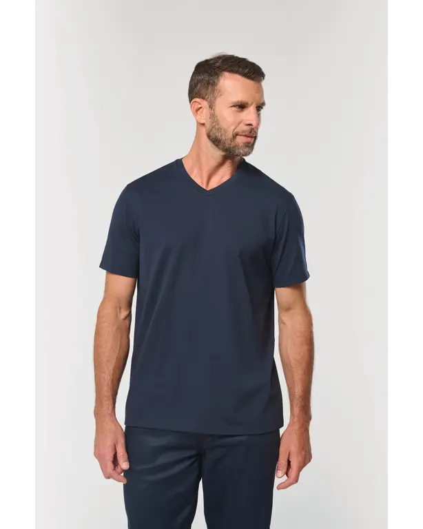 Ecoresponsibles T-Shirt mit V-Ausschnitt und antibakteriell