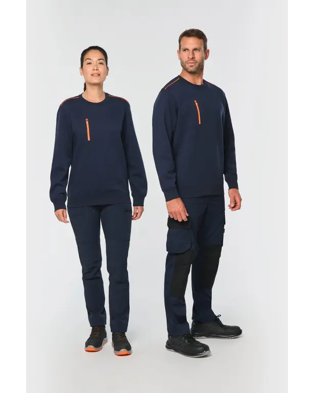 Sweatshirt Day To Day mit Kontrast-Reißverschlusstasche