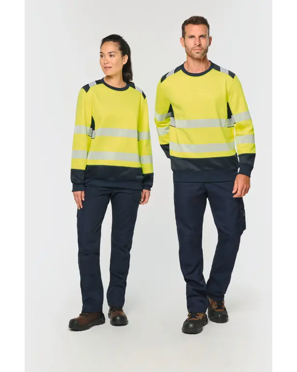 Recycelter Sicherheits-Sweatshirt mit Rundhalsausschnitt