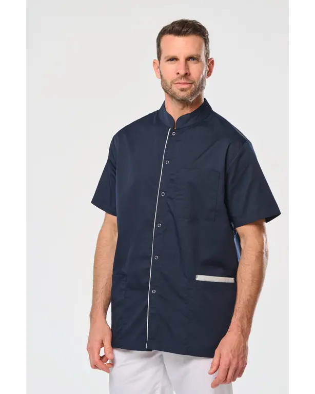 Blouse polycoton avec boutons-pression
