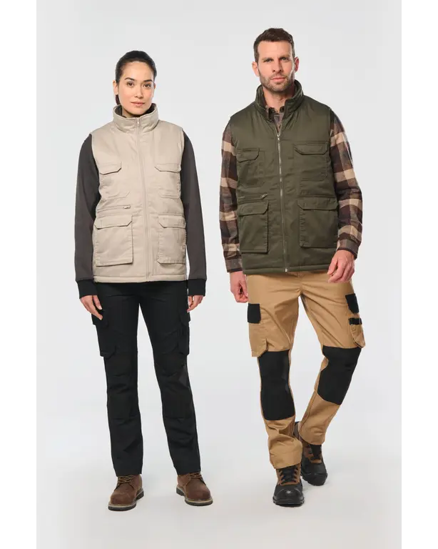 Gilet aus Polybaumwolle mit mehreren Taschen