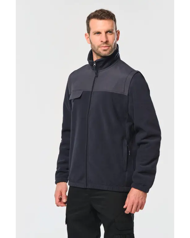 Fleecejacke mit abnehmbaren Ärmeln