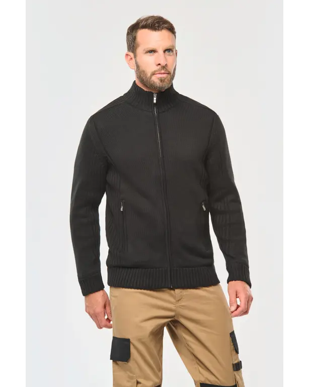 Fleece gevoerd cardigan