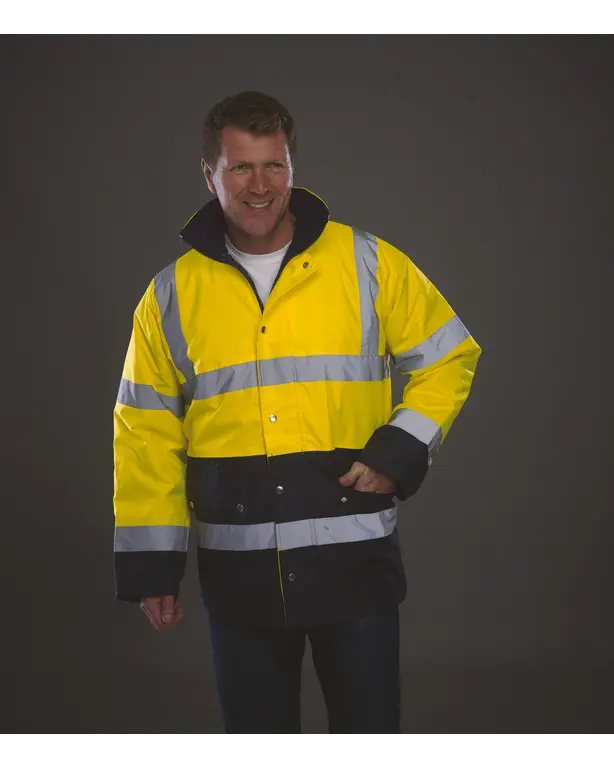Bicolor Sicherheitsjacke mit hoher Sichtbarkeit