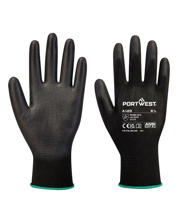 PU-beschichtete Handschuhe ohne Latex - Komplettkarton (144)