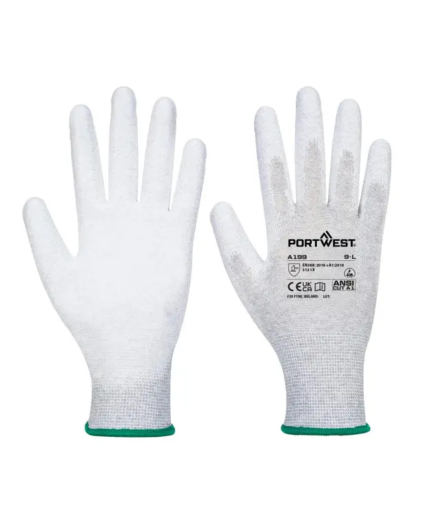PU-gecoate antistatische handschoen