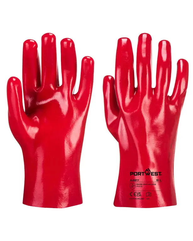 PVC Rode Handschoen